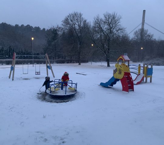 Playground in Žvėrynas by Vingis park bridge