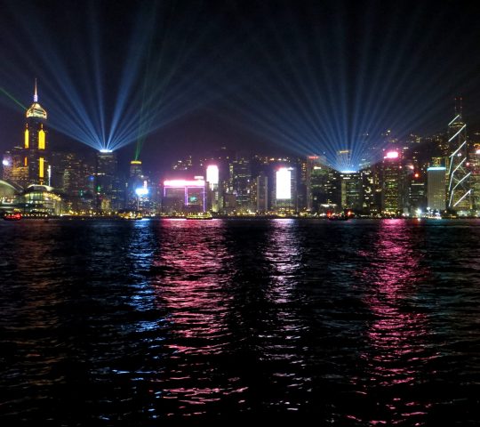 Take a Star Ferry and catch the Symphony Of Lights show up close